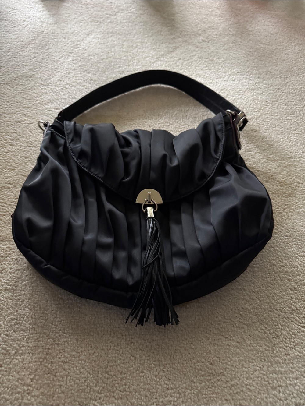 MZ Wallace Black Women's Hobo Bag with Tassel